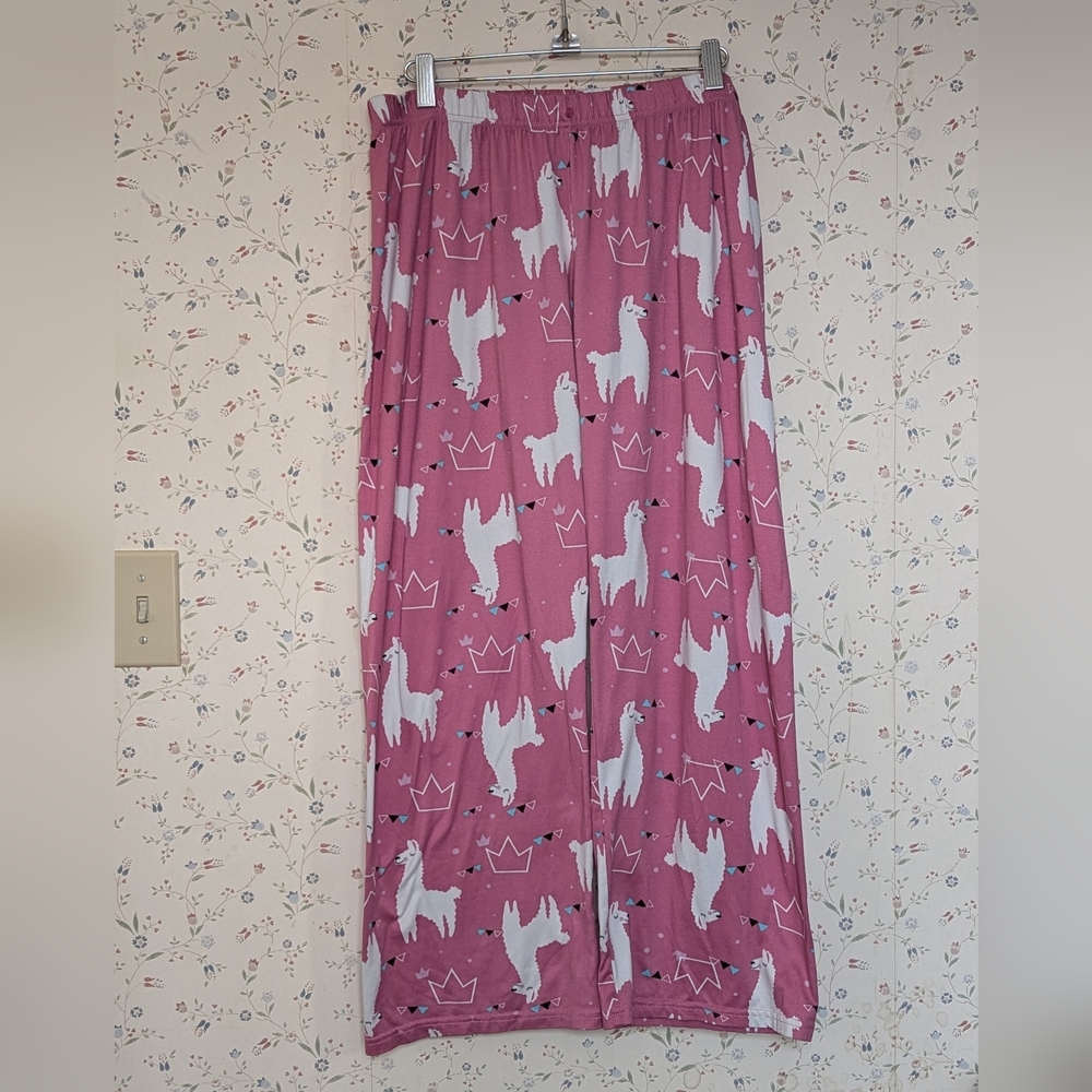 Sam & Olivia Llama Pajama Pants Fun Party Sleepover Loungewear Leisurewear